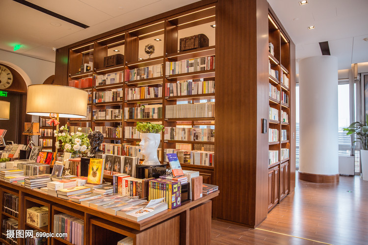 清新文艺城市温馨书店环境